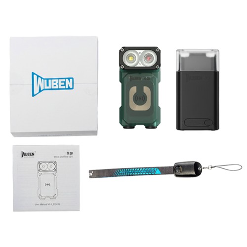 EDC фонарь Wuben X3 Green Pro — фото 5